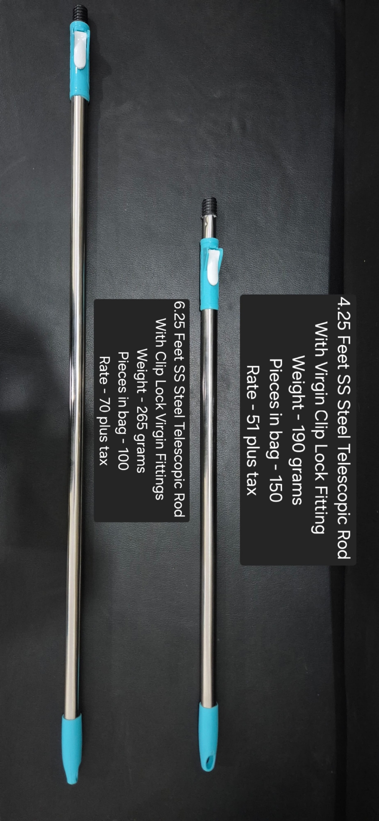 Steel 4.25 Feet Rod With Cliplock